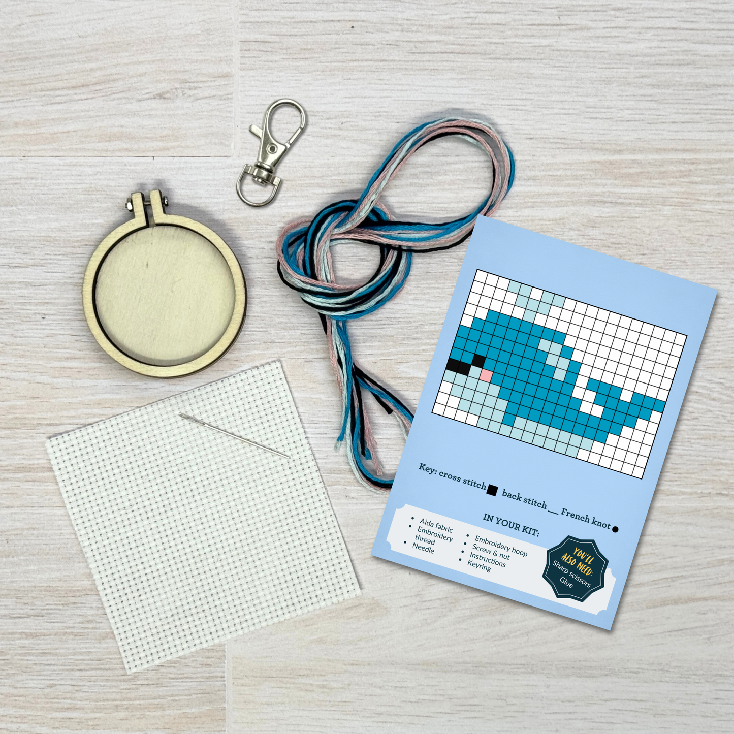 Have A Whale Of A Time! Mini Matchbox Cross Stitch Kit