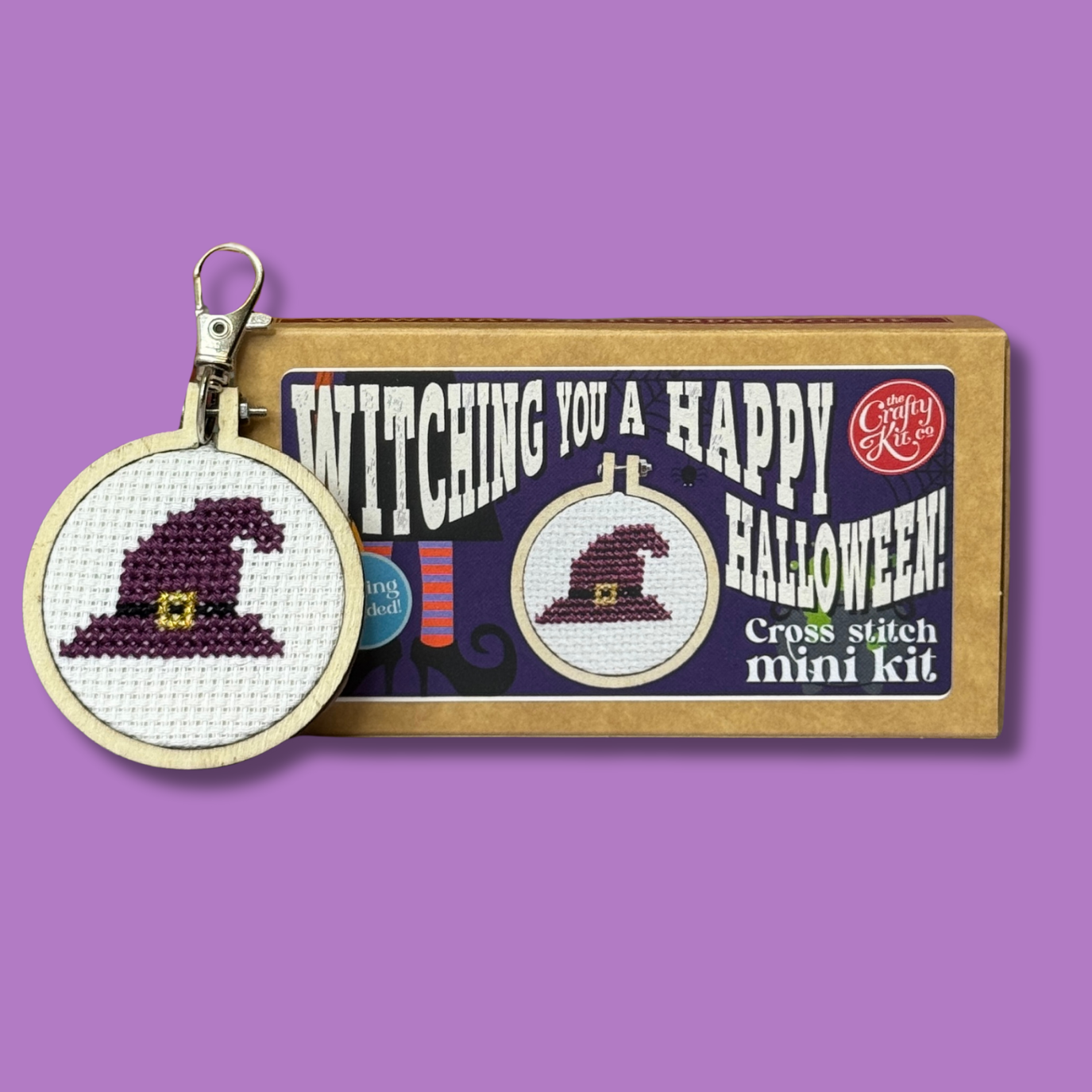 Witching You a Happy Halloween! Halloween Mini Matchbox Cross Stitch Kit