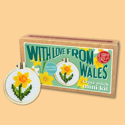 With Love from Wales Mini Matchbox Cross Stitch Kit
