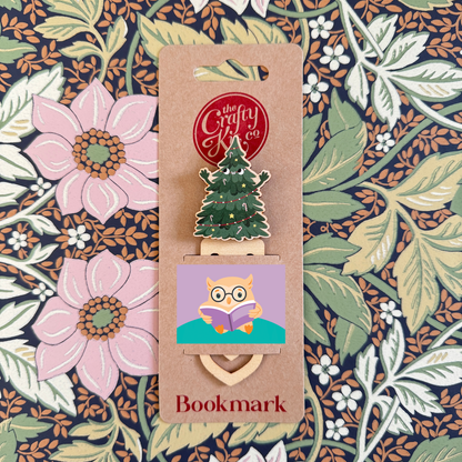 Christmas Tree Wooden Bookmark