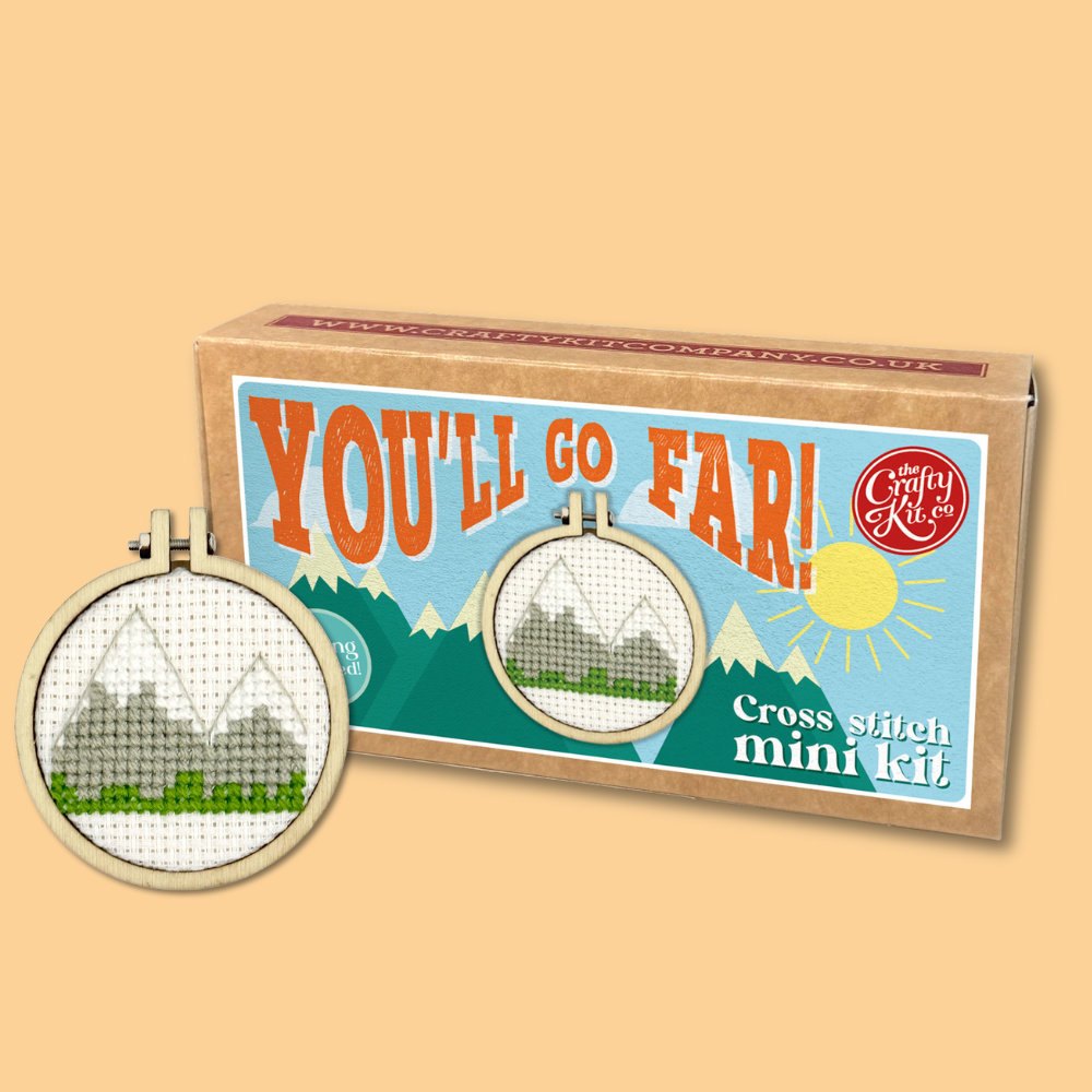 You'll Go Far! Mini Matchbox Cross Stitch Kit