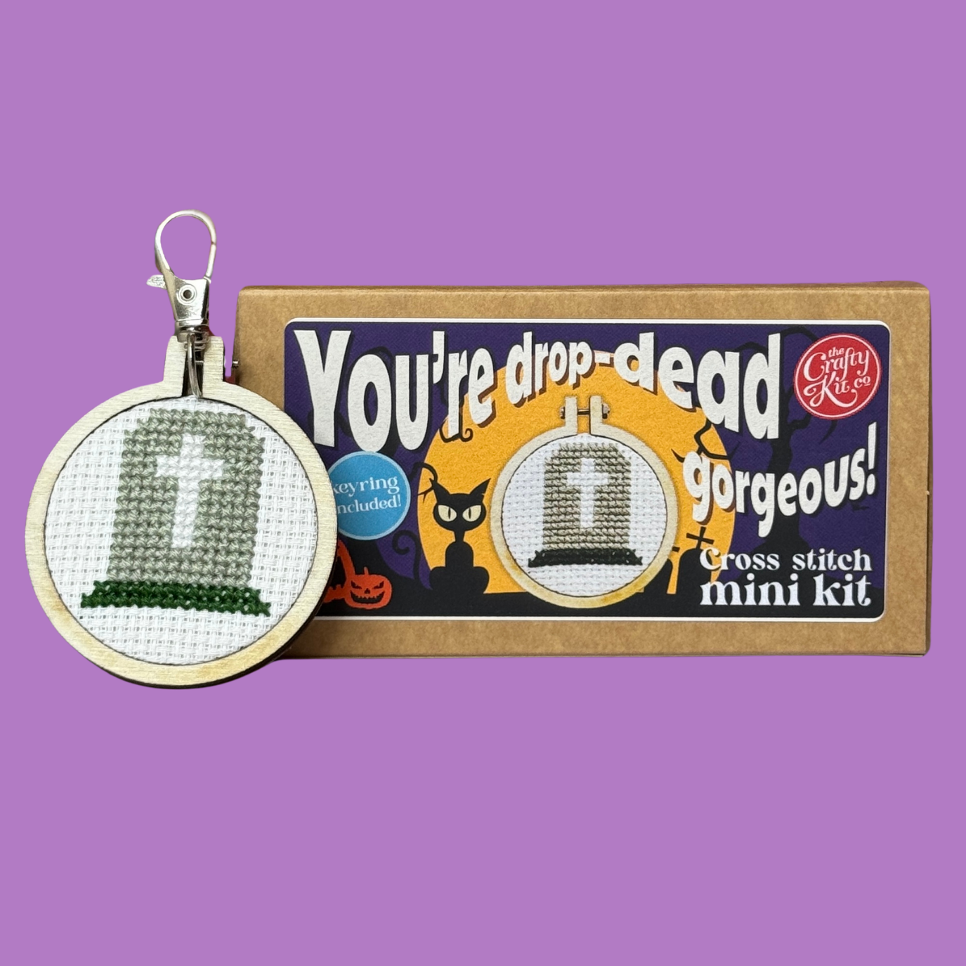 You're Drop-Dead Gorgeous! Halloween Mini Matchbox Cross Stitch Kit
