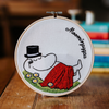 Moominpappa snoozing embroidery image