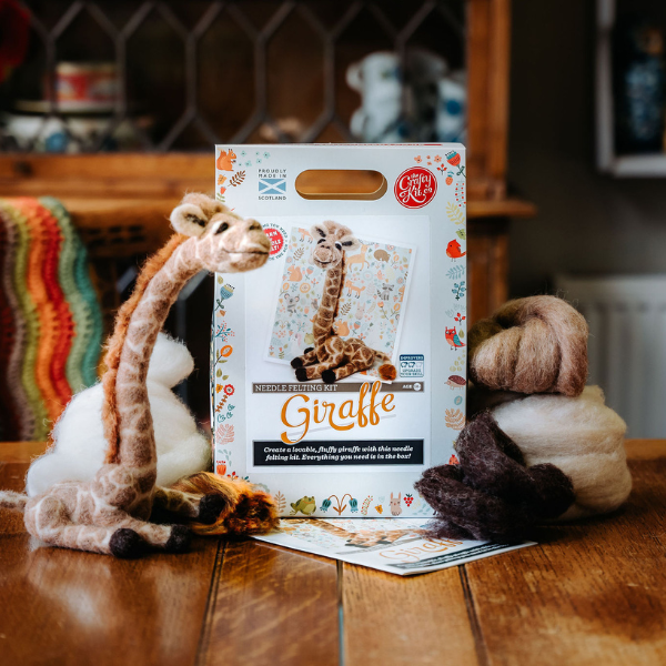 The Crafty Kit Company- Giraffe Needle Felting Kit – Candy Skein
