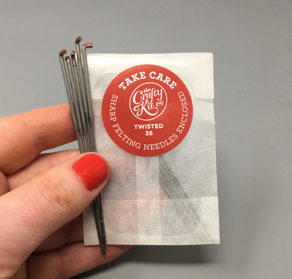 GrozBeckert Premium Felting Needles Twisted 36 pack of 5 (Red) The Crafty Kit Company