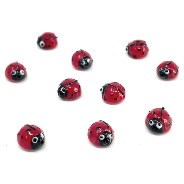 13mm Ladybird Beads (pack of 10)